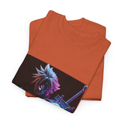 Cyberpunk Warrior With Spiked Hair Tee