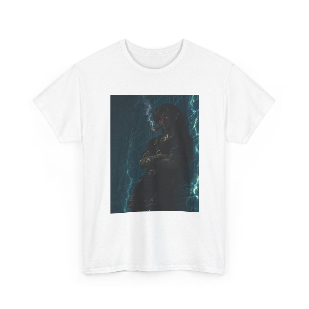 Dark Link Smoking A Lit Cigar Tee