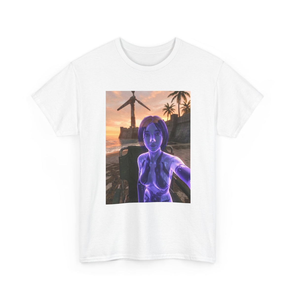 Cortana's Beach Sunset Selfie Tee