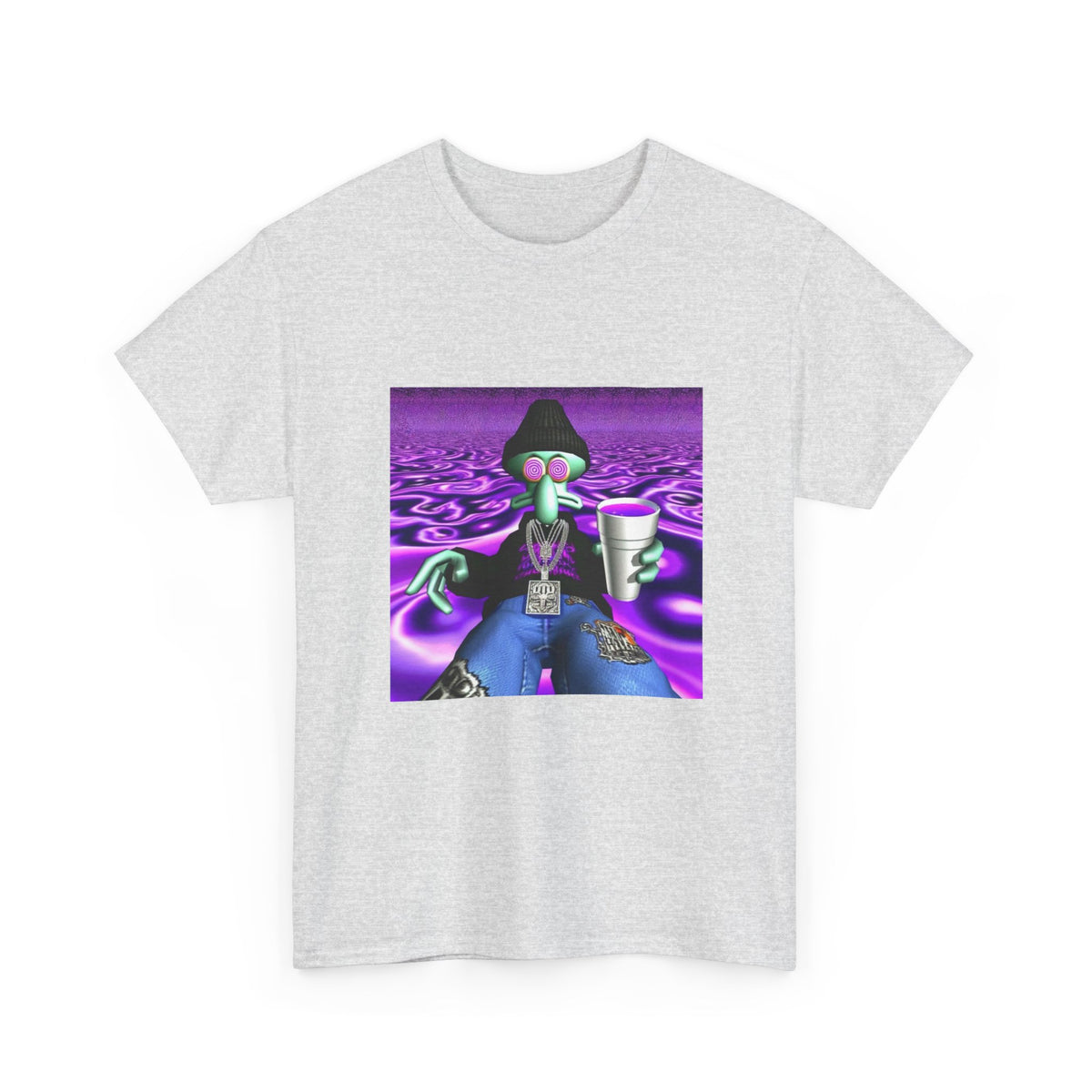 Squidward Sipping Lean In A Purple Haze