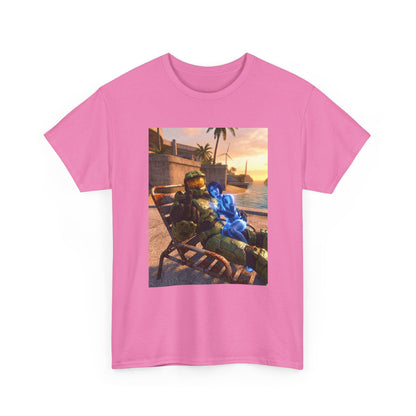 Master Chief Chilling With Cortana Beachside