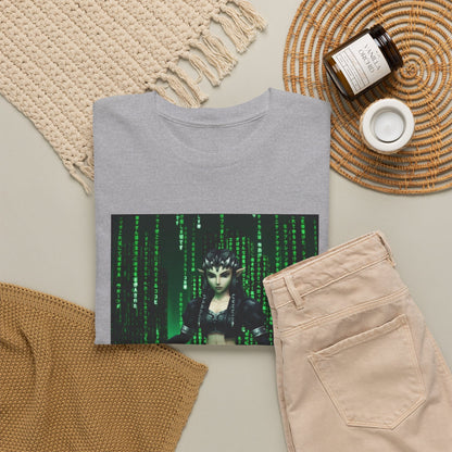 Cyberpunk Elf Queen In The Matrix City Tee