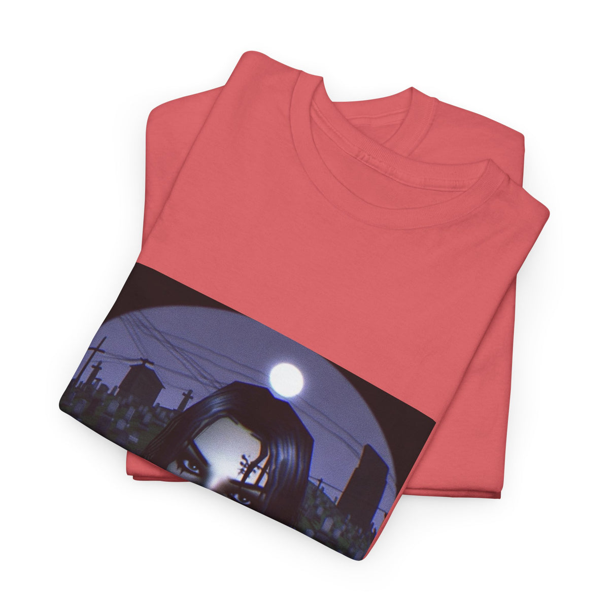 Goth Queen Smoking In Cemetery Moonlight Tee