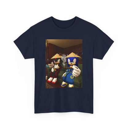 Sonic And Shadow Chilling And Smoking Tee (Design 5)