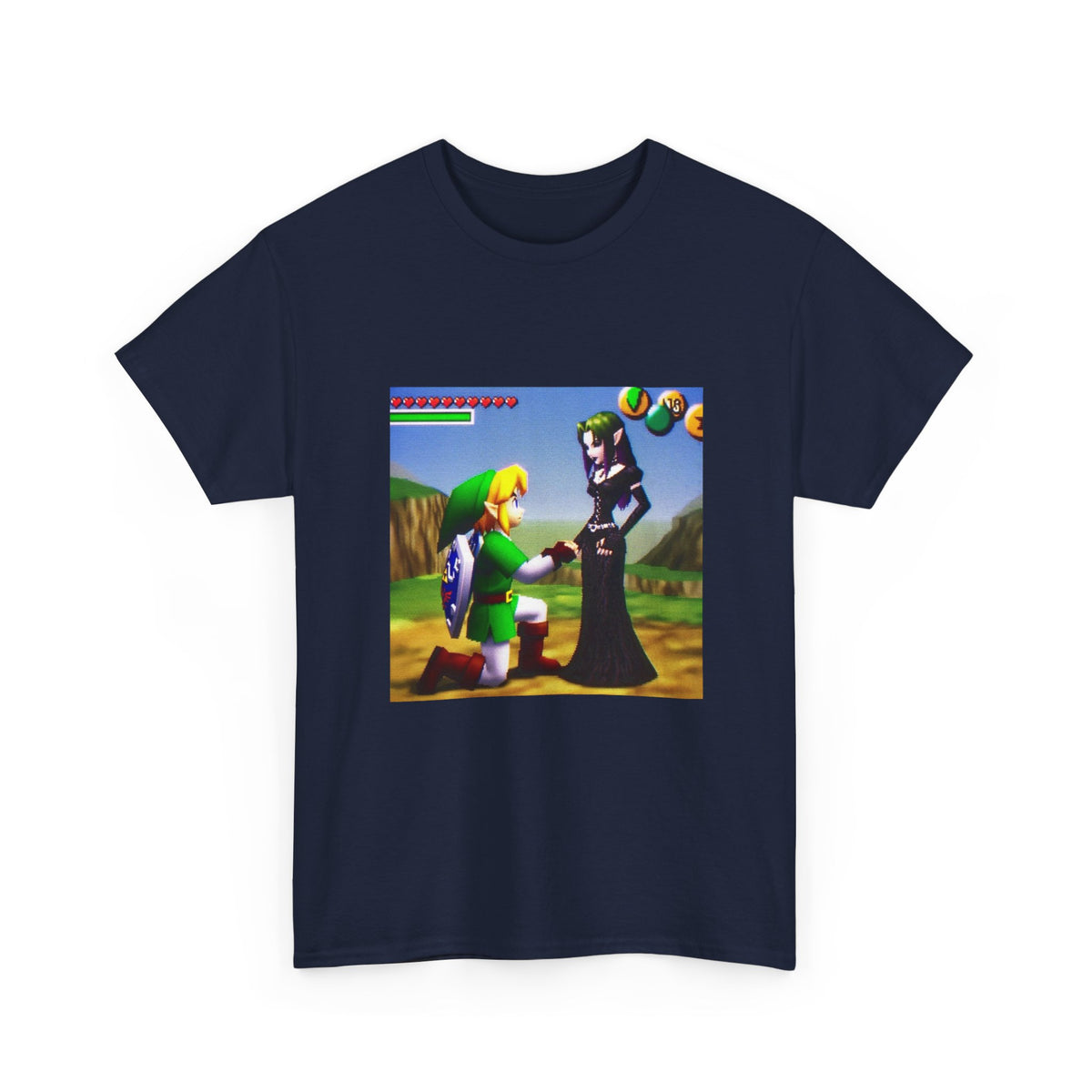 Link Proposing To Goth Girl Tee