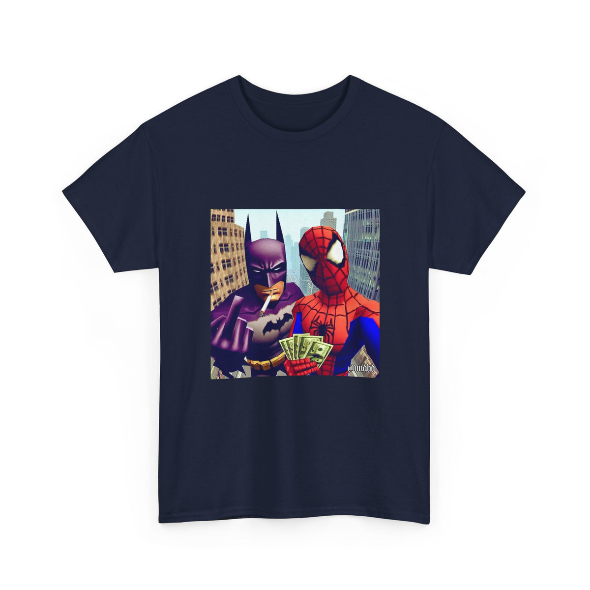 Batman Smoking, Spidey With Stacks Tee