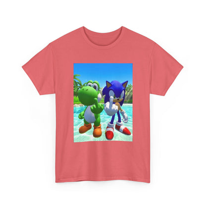 Yoshi And Sonic Flipping Off Tee