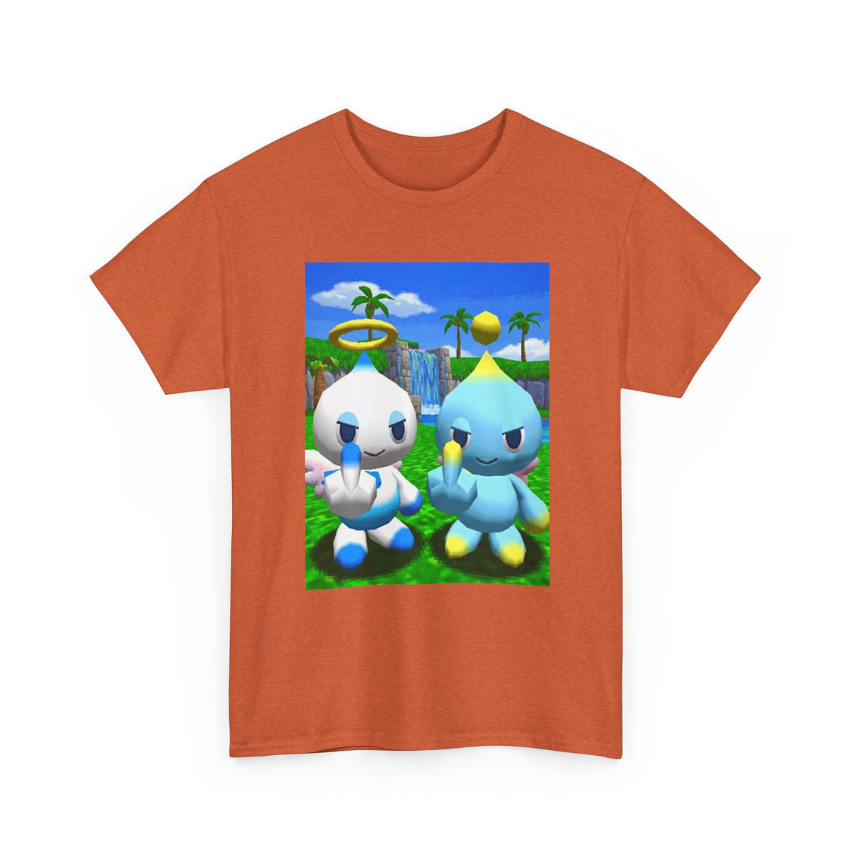 Chao Flipping Off In Paradise Tee