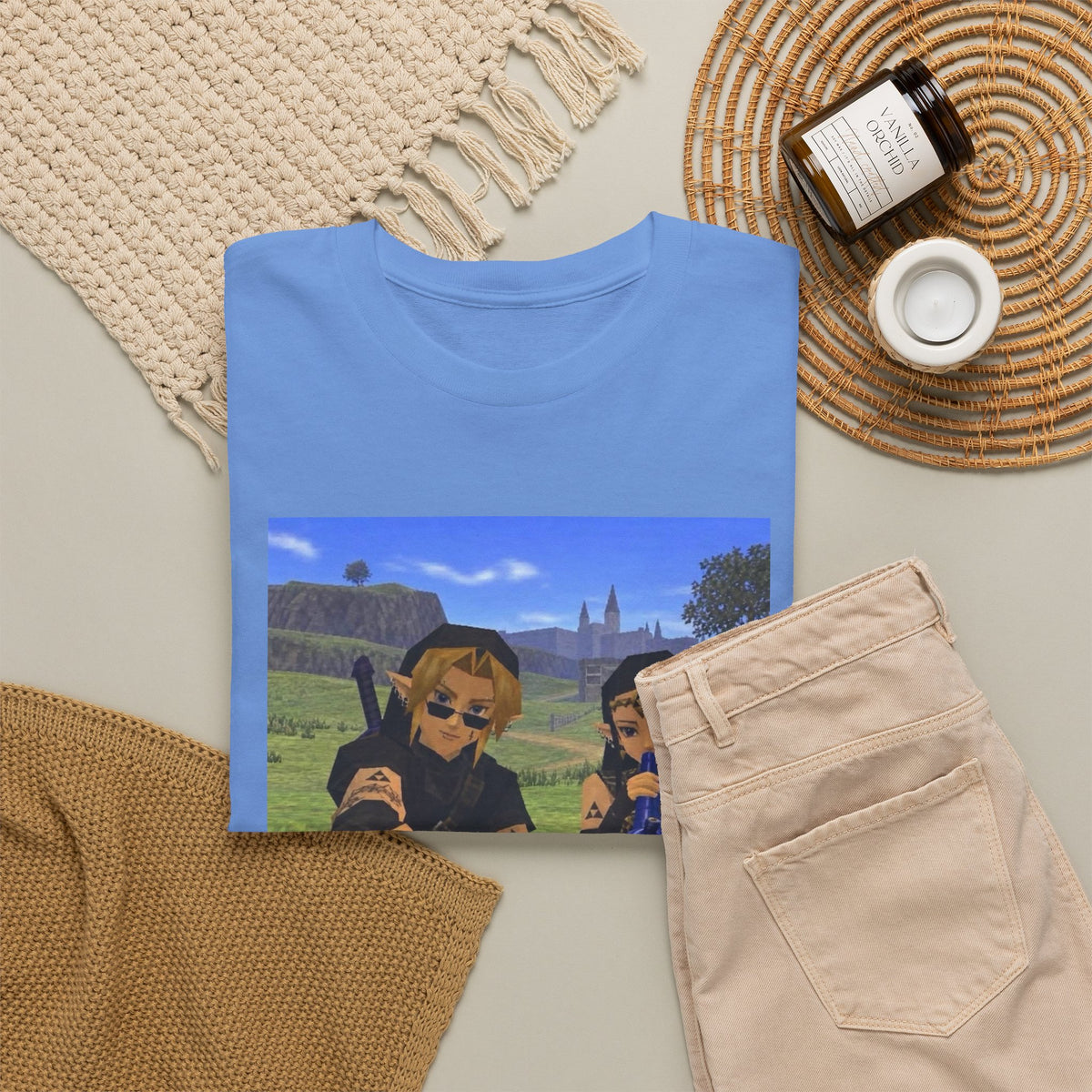 Dark Link And Dark Zelda Chilling Campfire Tee