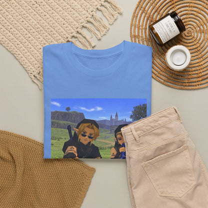 Dark Link And Dark Zelda Chilling Campfire Tee
