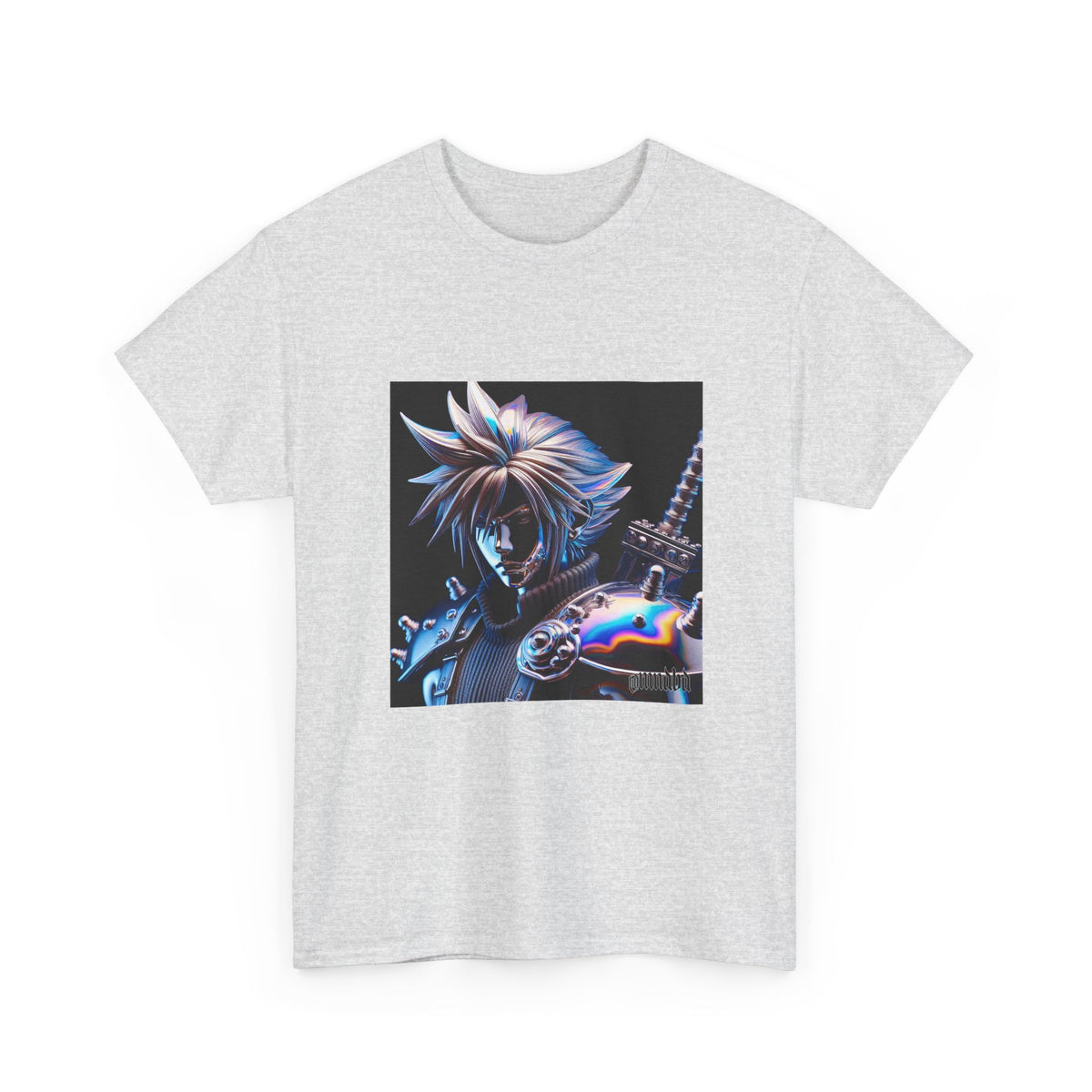 Chrome Warrior With Spiky Hair Tee