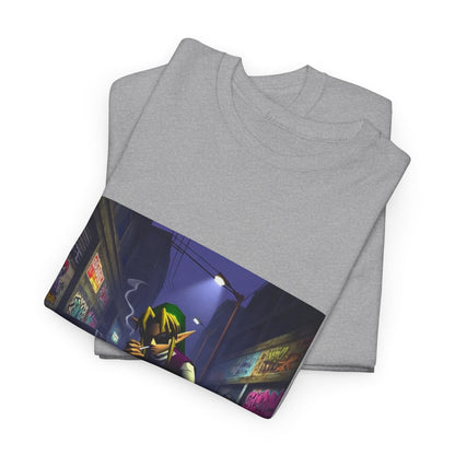 Streetwise Elf Smoking In Alley Tee