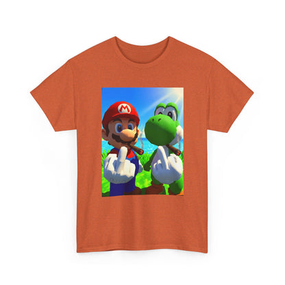 Mario And Yoshi Flipping The Bird