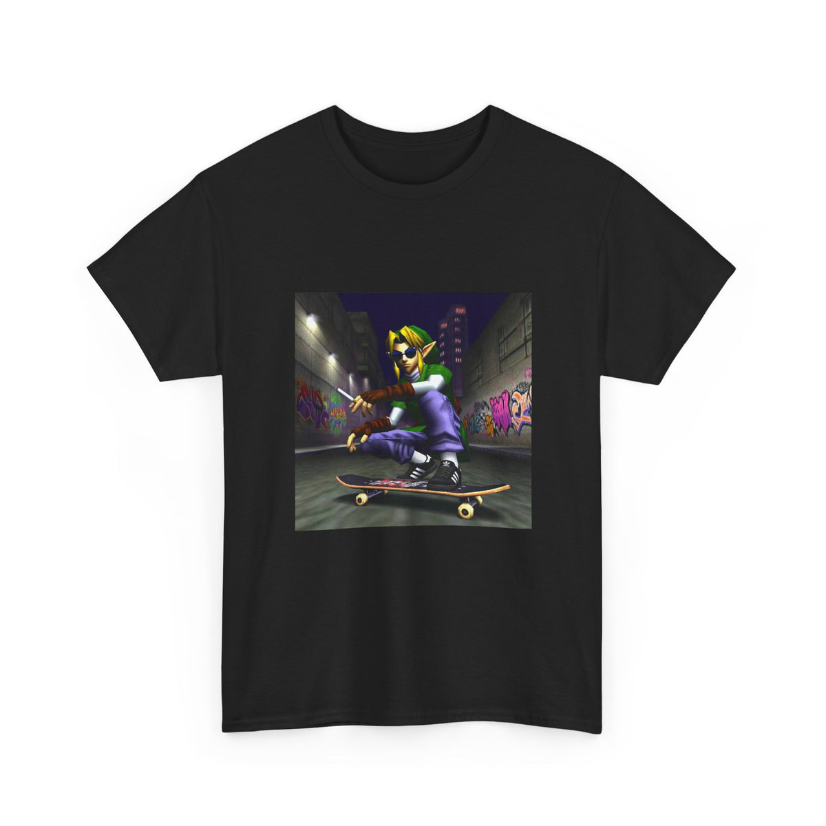 Link Skater Smoking In Alley Tee