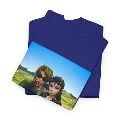 Link And Zelda Smoking Cigars Tee
