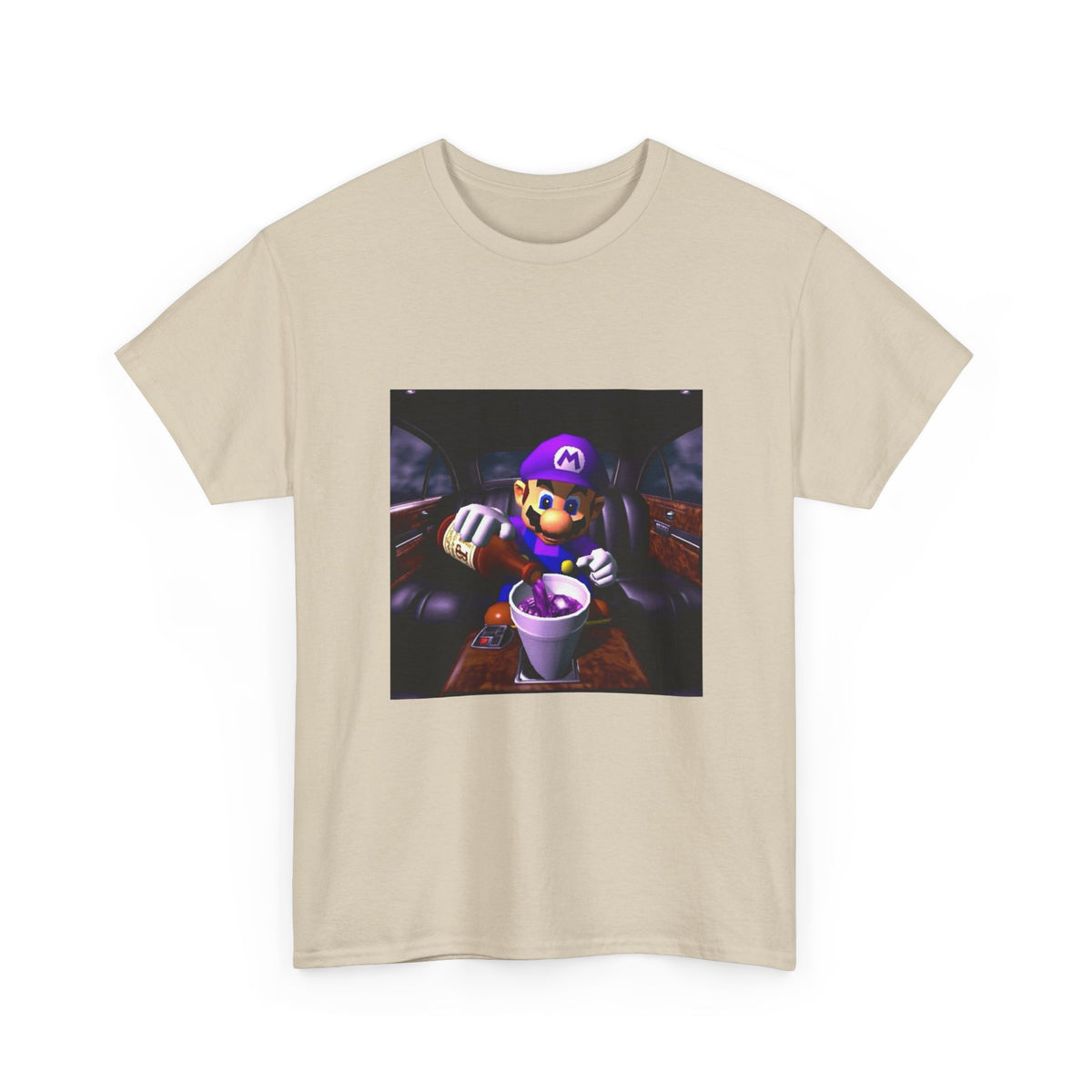 Waluigi Pouring Purple Drank In Limo Tee
