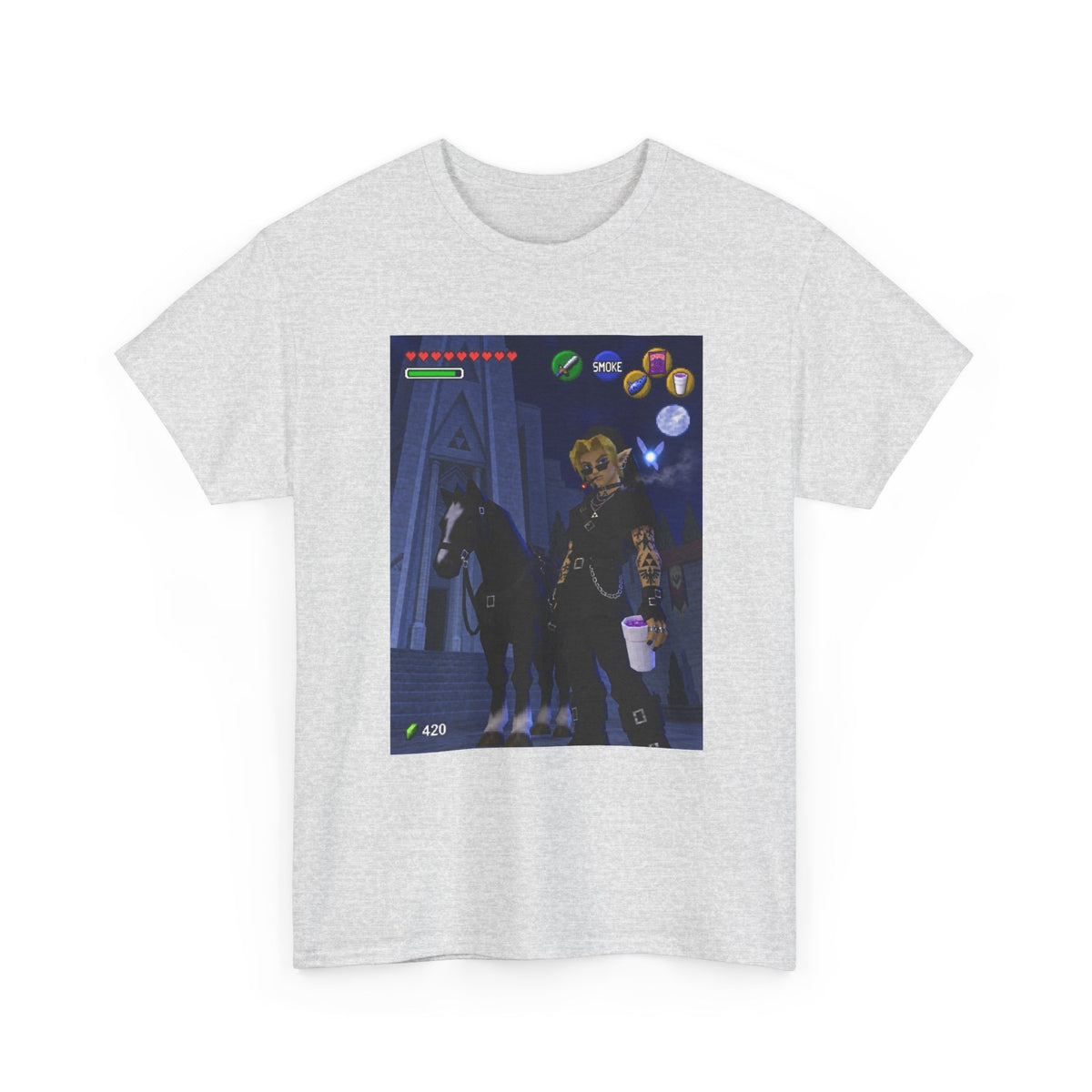 Goth Link Smoking With Epona Tee