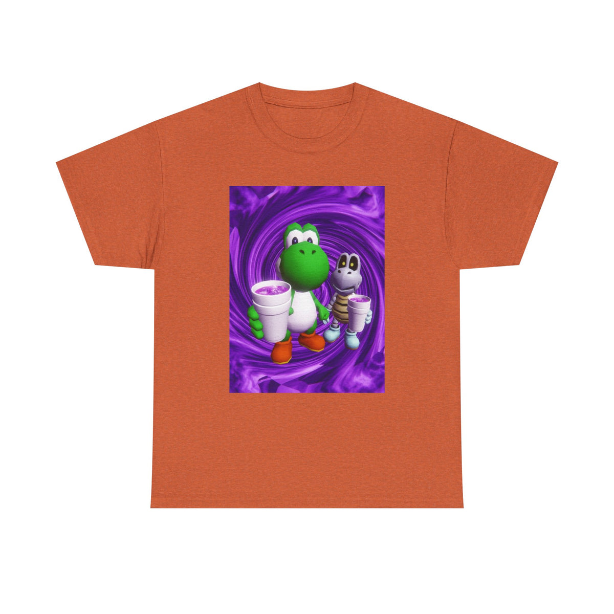Yoshi And Dry Bones Sipping Purple Tee