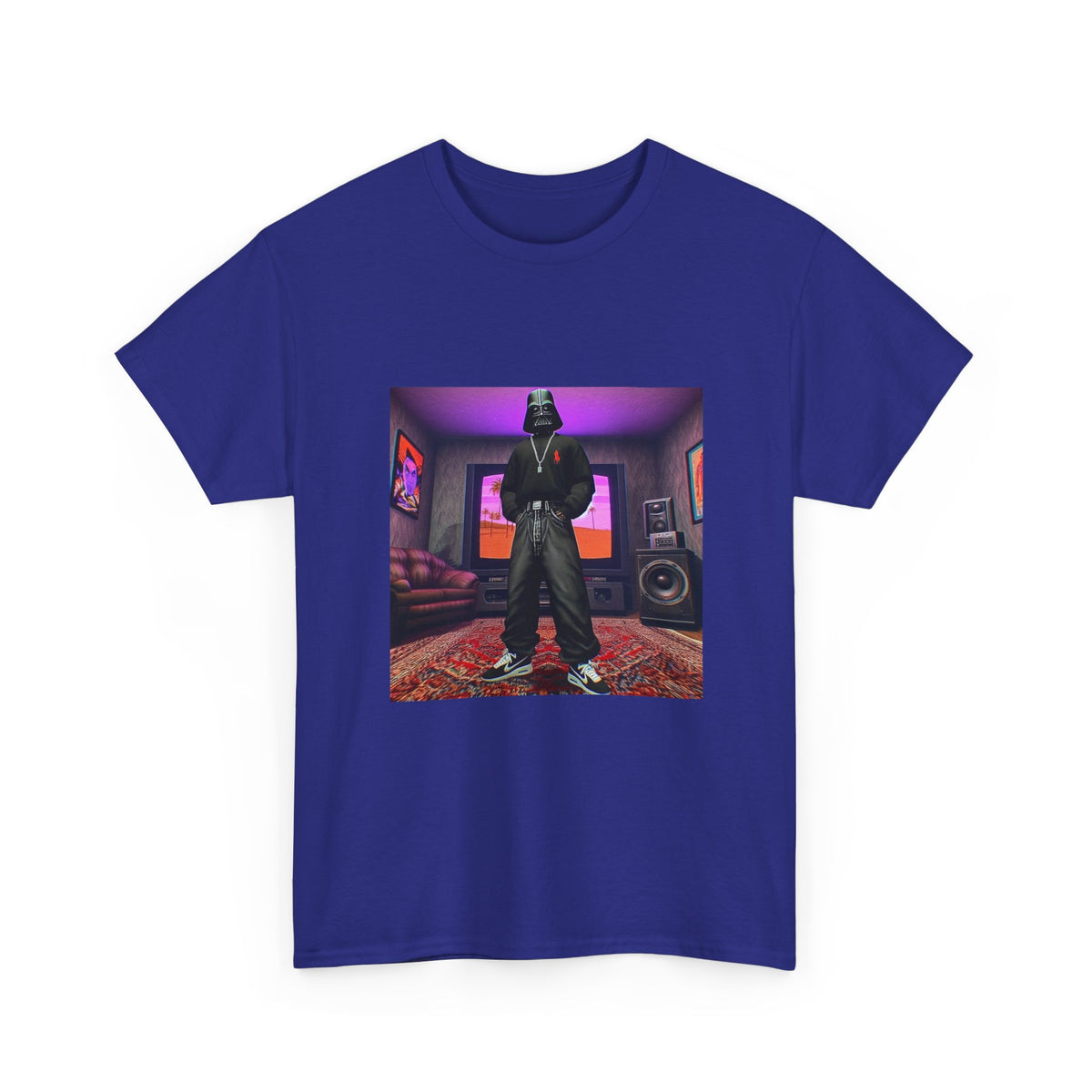 Darth Vader Posing In A Y2K Room