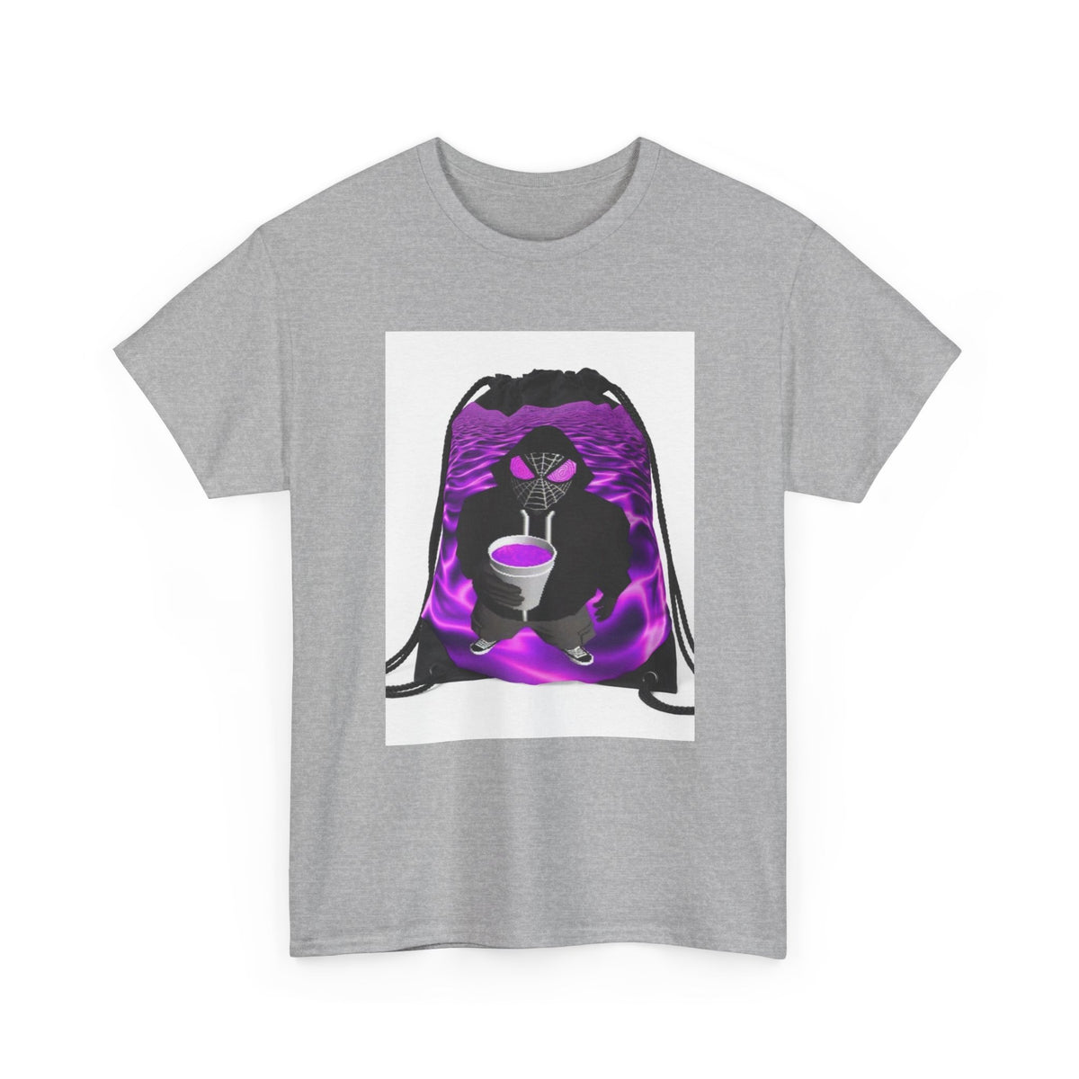 Spider-Hoodie Character Sipping Purple Drank Tee