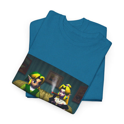 Link and Goth Peach Chillin' and Smoking Tee