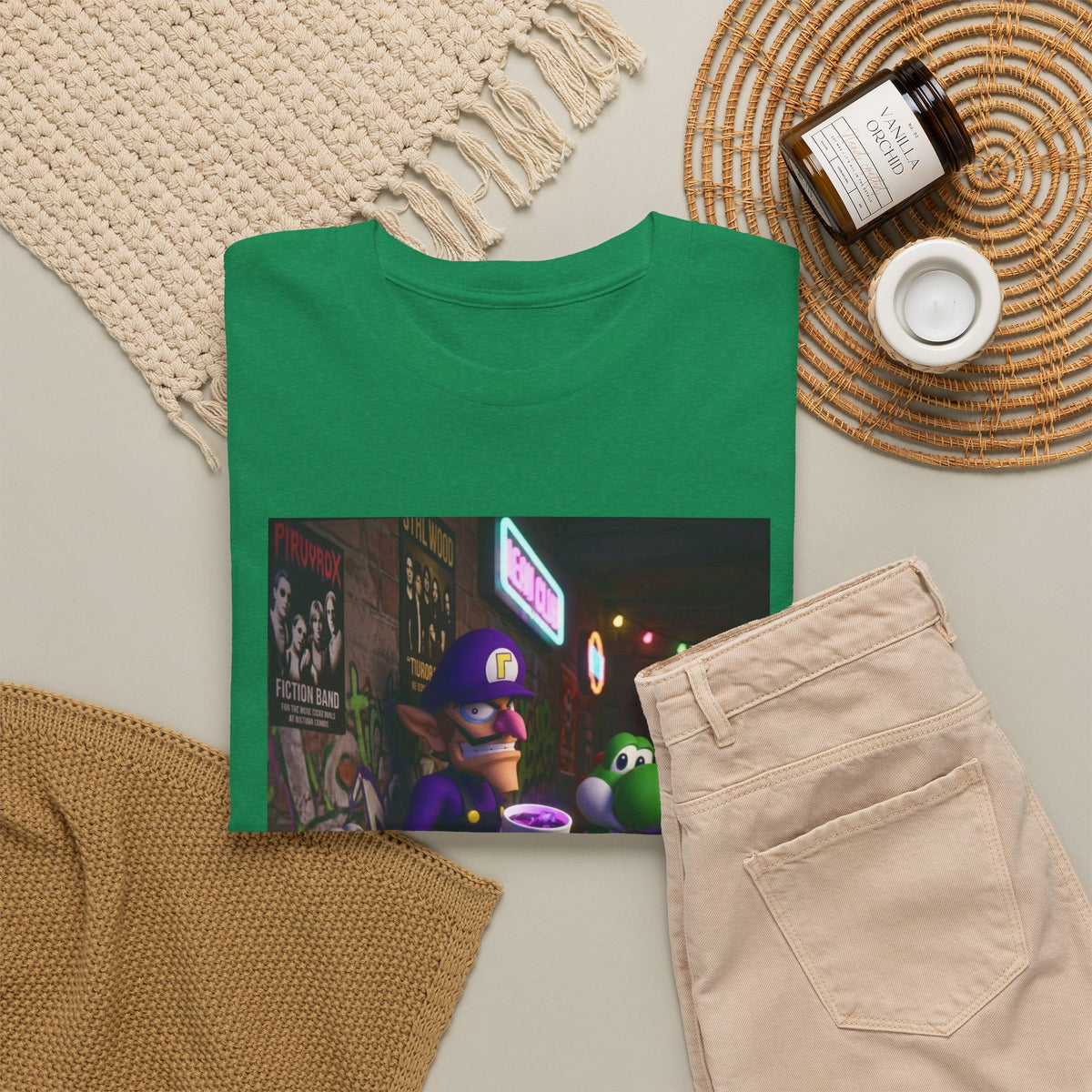 Waluigi, Yoshi, And Dry Bones Leanin' Chill Tee