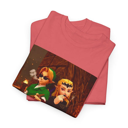 Link and Zelda Chillin' With Cigars Tee