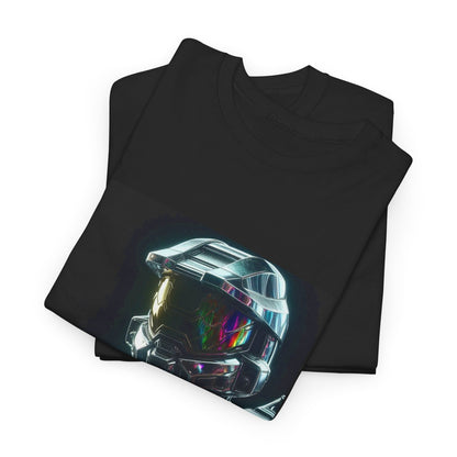 Chrome Cybernetic Commander With Rainbow Visor
