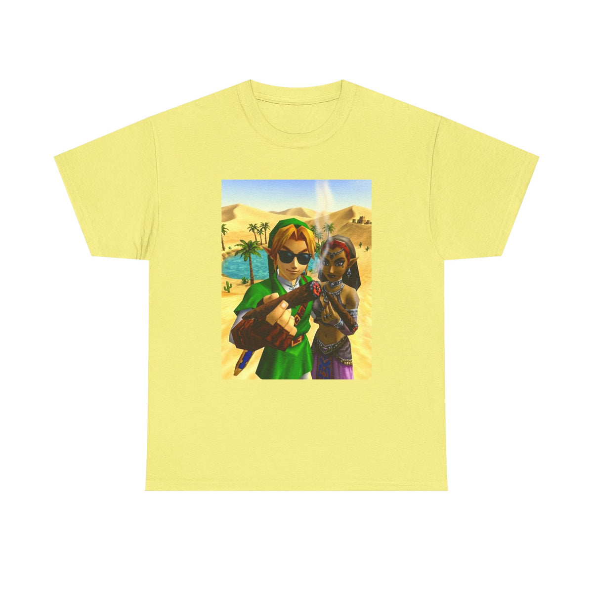 Link And Nabooru Smoking In Desert Tee