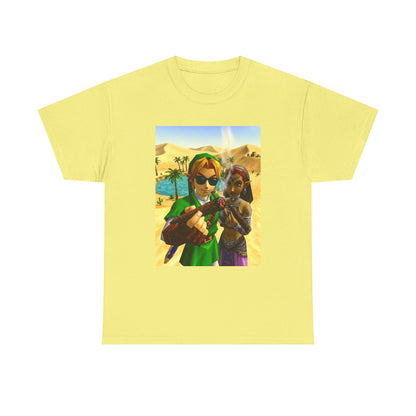 Link And Nabooru Smoking In Desert Tee