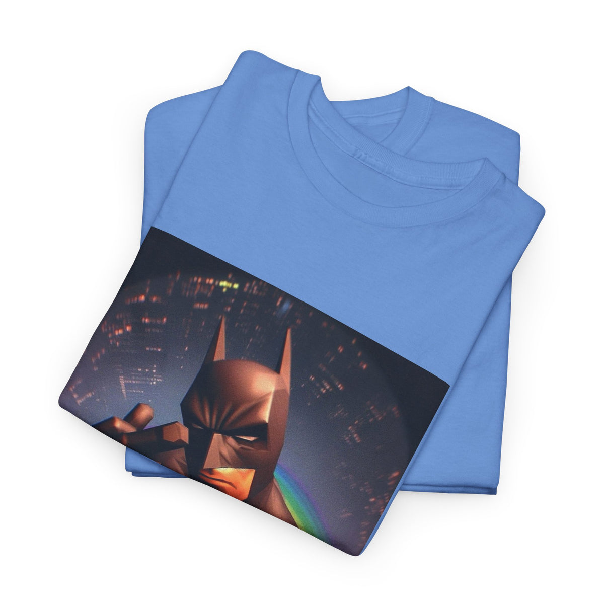 Batman Giving Finger Over Rainbow City