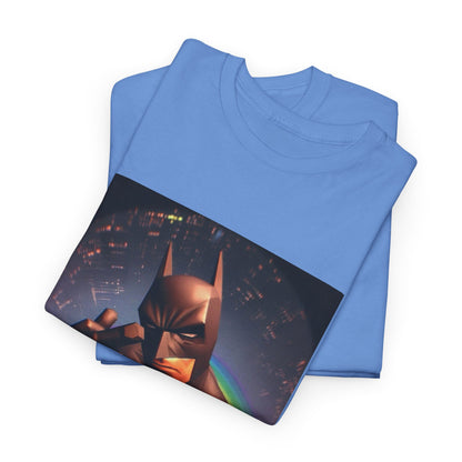 Batman Giving Finger Over Rainbow City