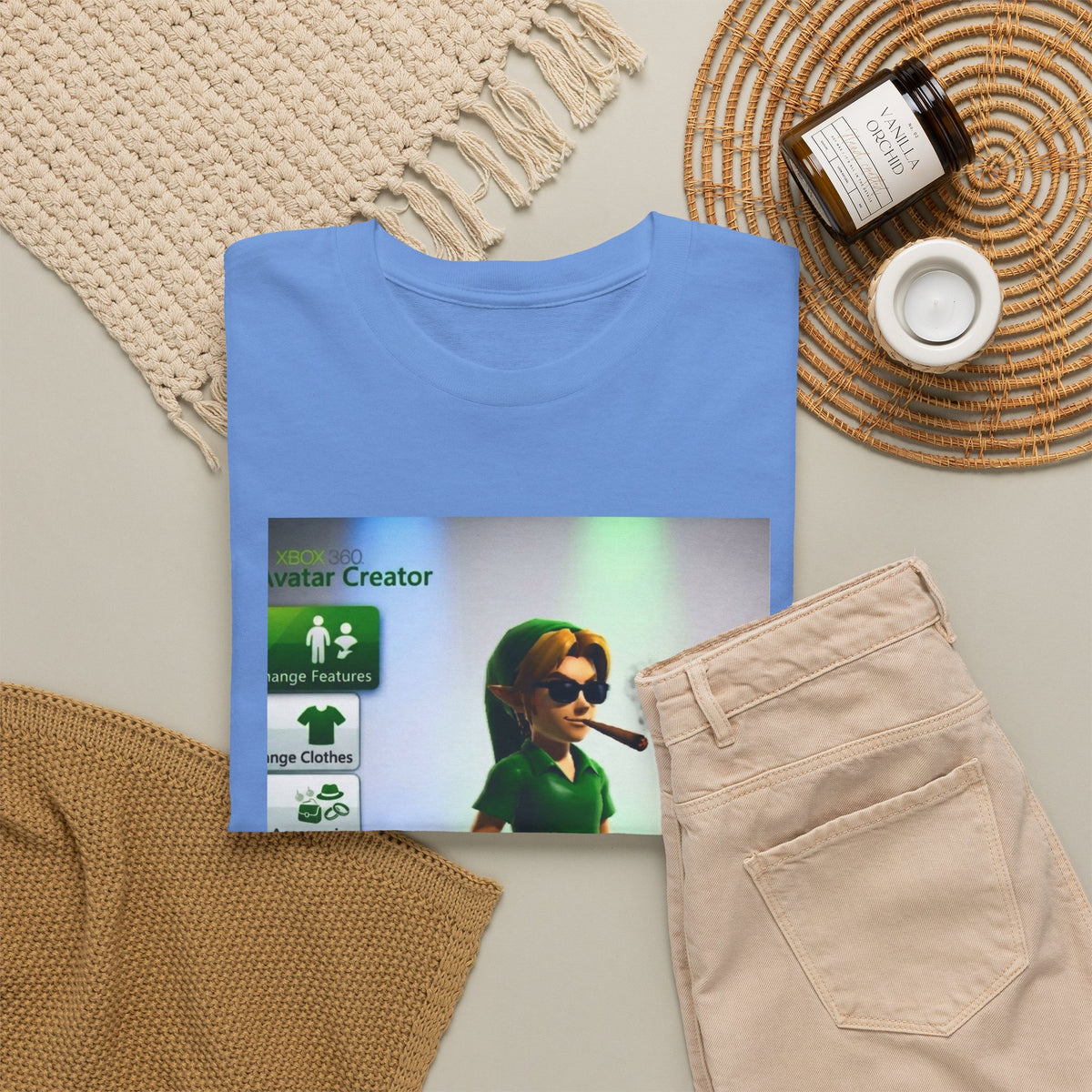 Xbox Avatar Link Smoking Blunt Tee