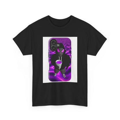 Pixelated Web-Slinger Holding Purple Drink Tee