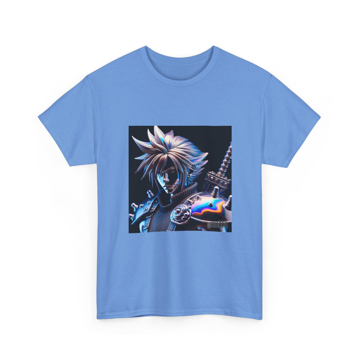 Chrome Warrior With Spiky Hair Tee