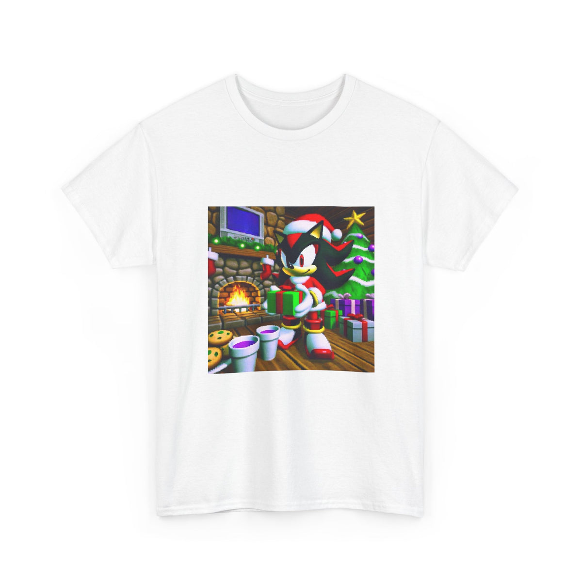 Shadow The Hedgehog Christmas Drip Tee