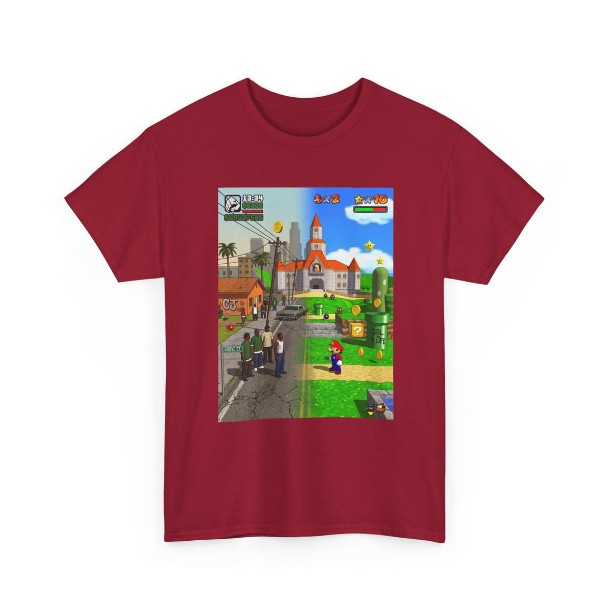 GTA San Andreas Meets Mario Mashup Tee