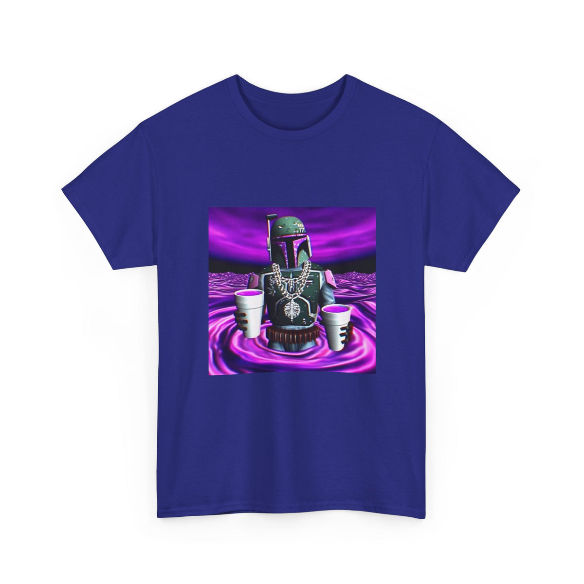 Boba Fett Sipping Purple In A Hypnotic Realm