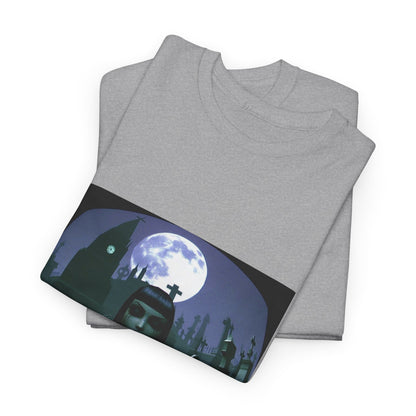 Goth Sim Smoking In Cemetery Moonlight Tee