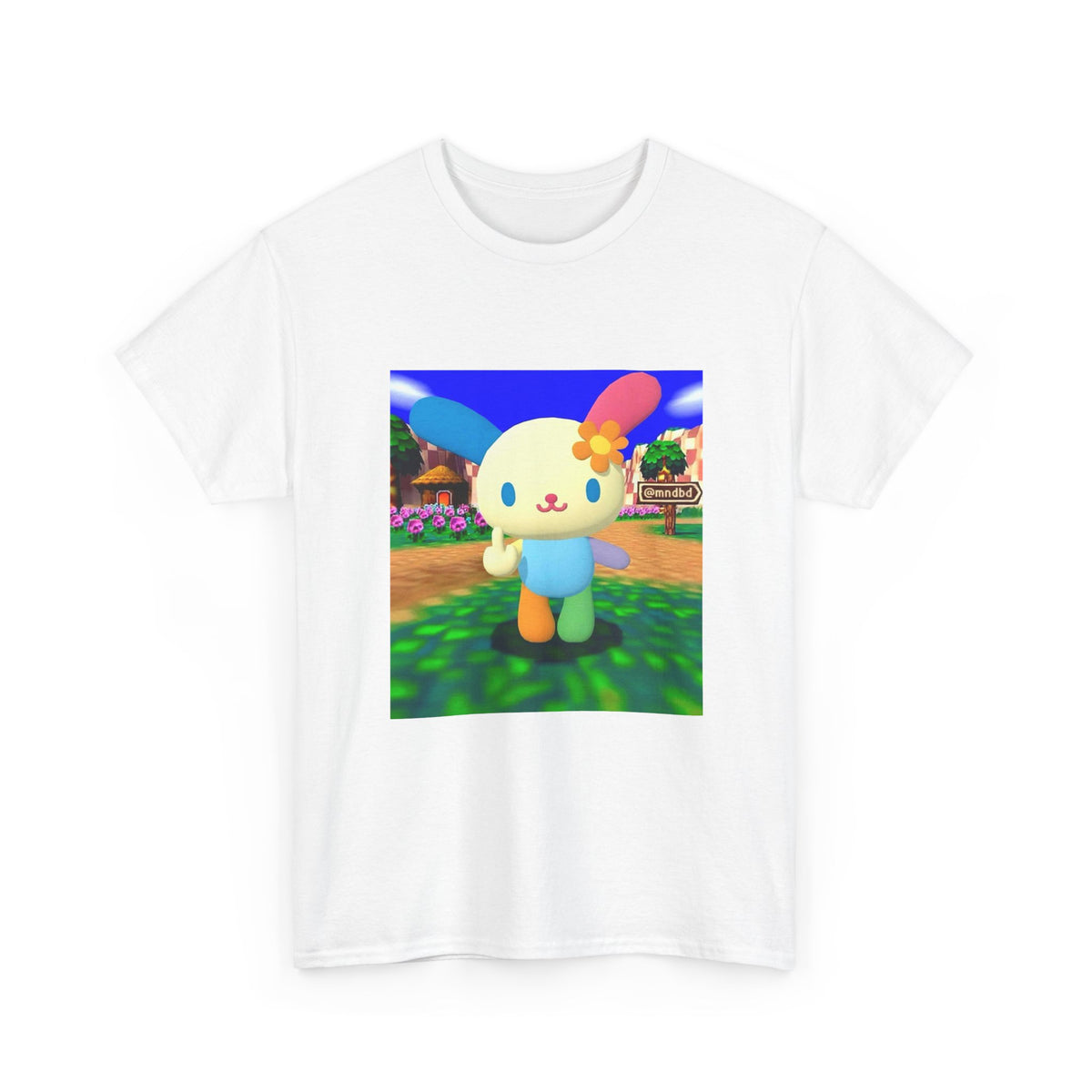 Cute Bunny Giving The Finger Tee