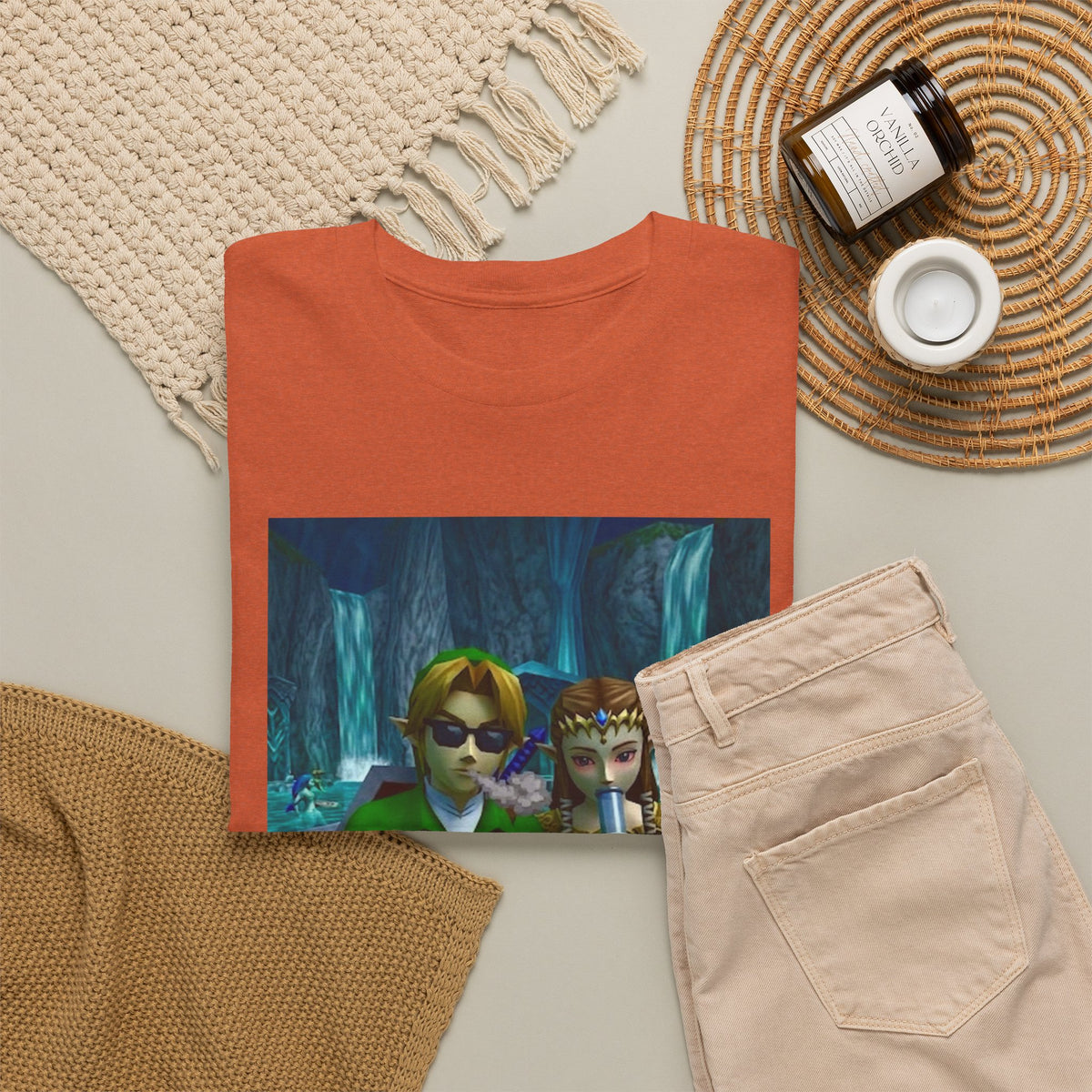 Link And Zelda Sharing A Smoke Tee