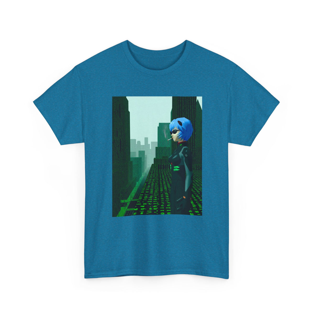 Neon Genesis Smoking Anime Girl Matrix Tee