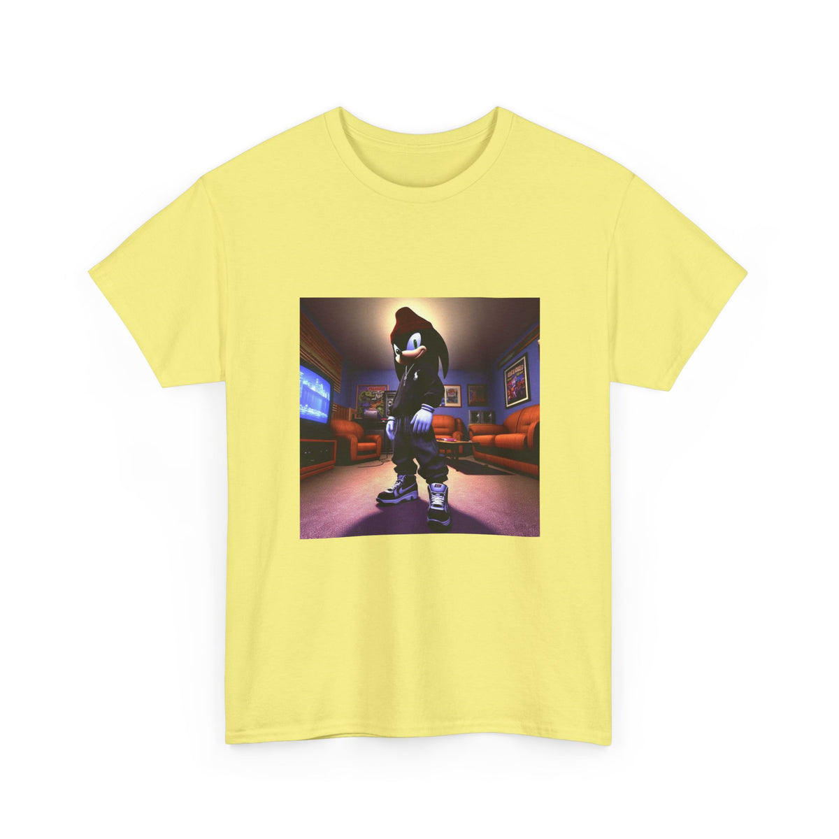 Edgy Hedgehog In Streetwear Drip Tee