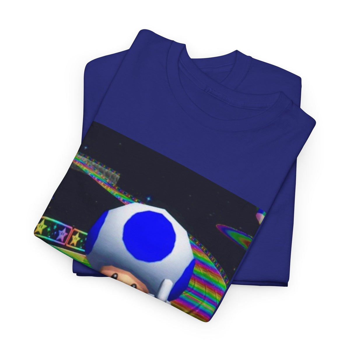 Blue Toad Flipping Off On Rainbow Road Tee