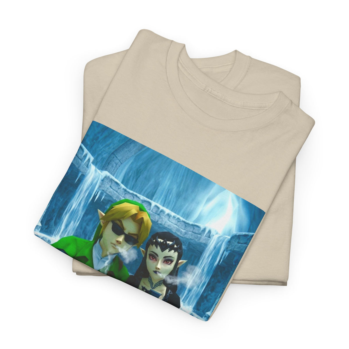 Link And Zora Chilling In Ice Cavern