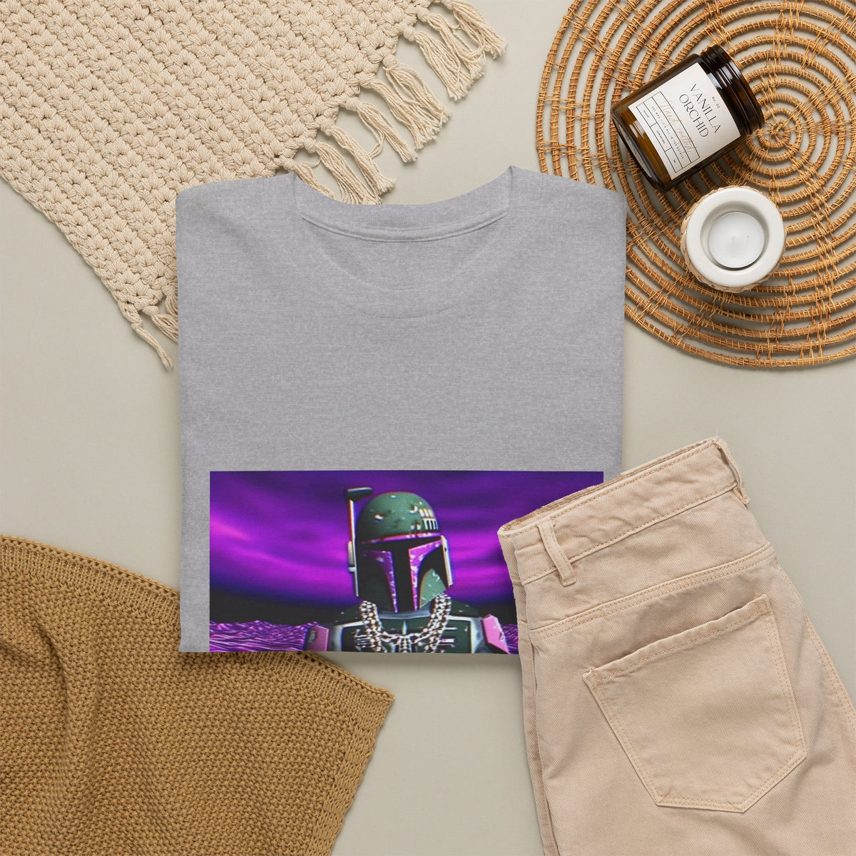 Boba Fett Sipping Purple In A Hypnotic Realm