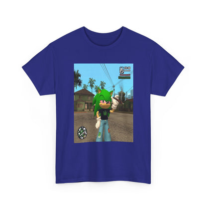 Chill Green Hedgehog Smoking Blunt Tee