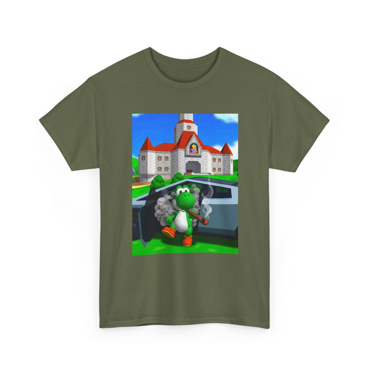 Yoshi Hotboxing Outside Princess Peach's Castle