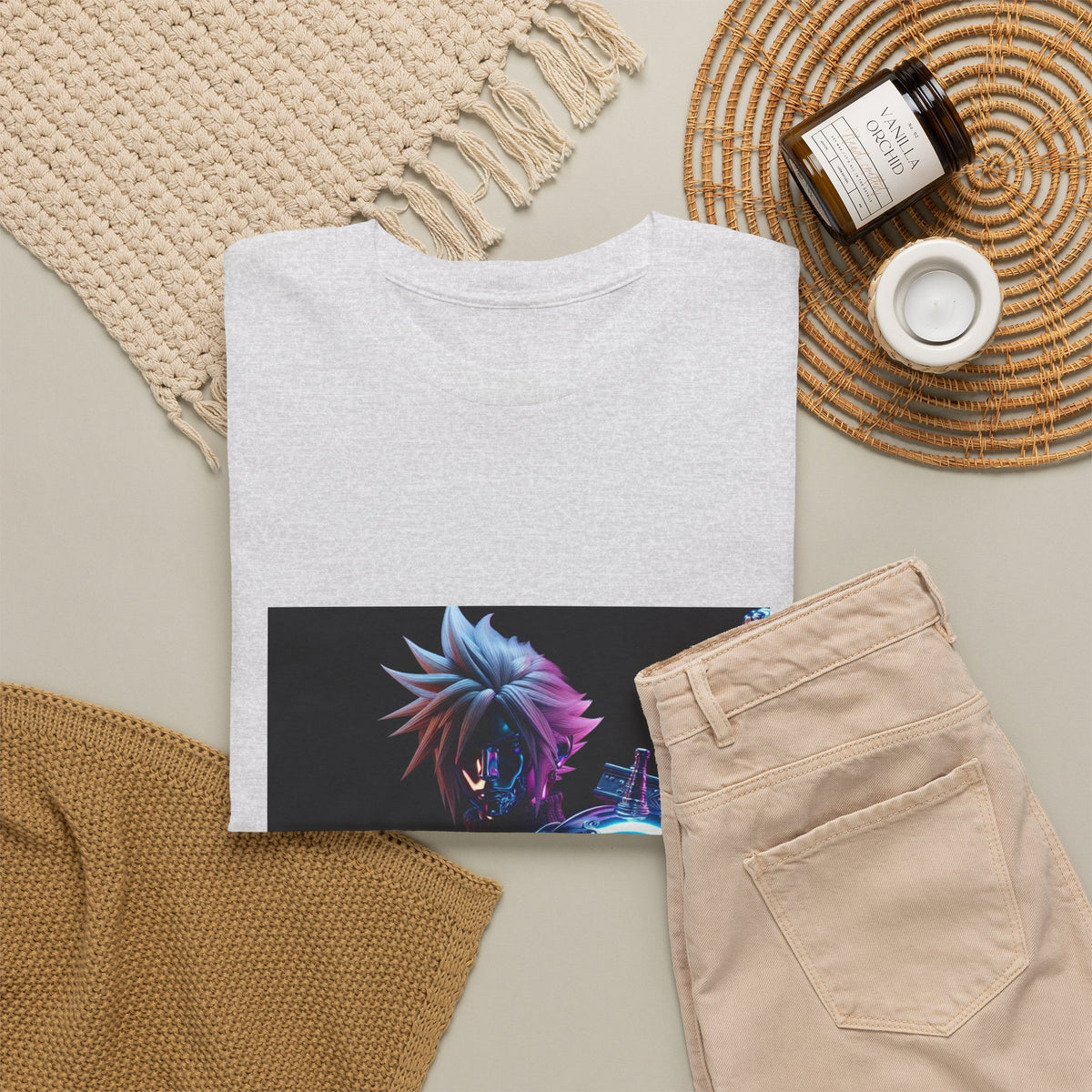 Cyberpunk Warrior With Spiked Hair Tee