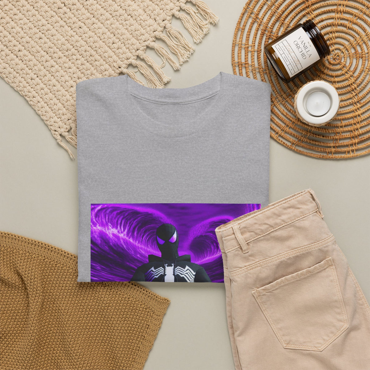 Black Spider-Man Chilling with Lean in Purple Haze